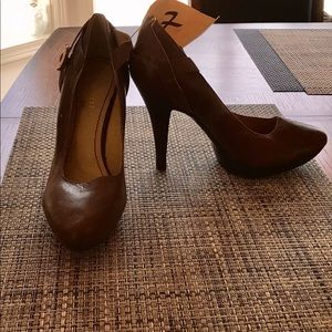 Nine West Leather Brown Hells
